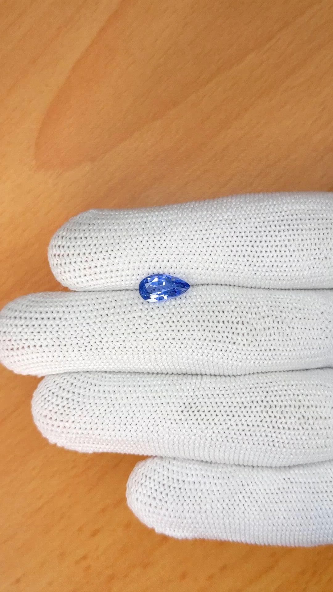 1.45 Ct. Blue Sapphire from Ceylon (Sri Lanka) Size Video