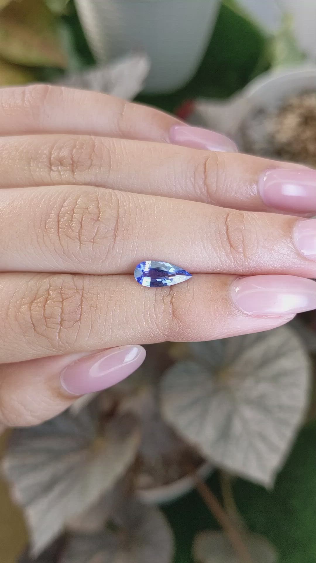 1.10 Ct. Blue Sapphire from Ceylon (Sri Lanka) Size Video