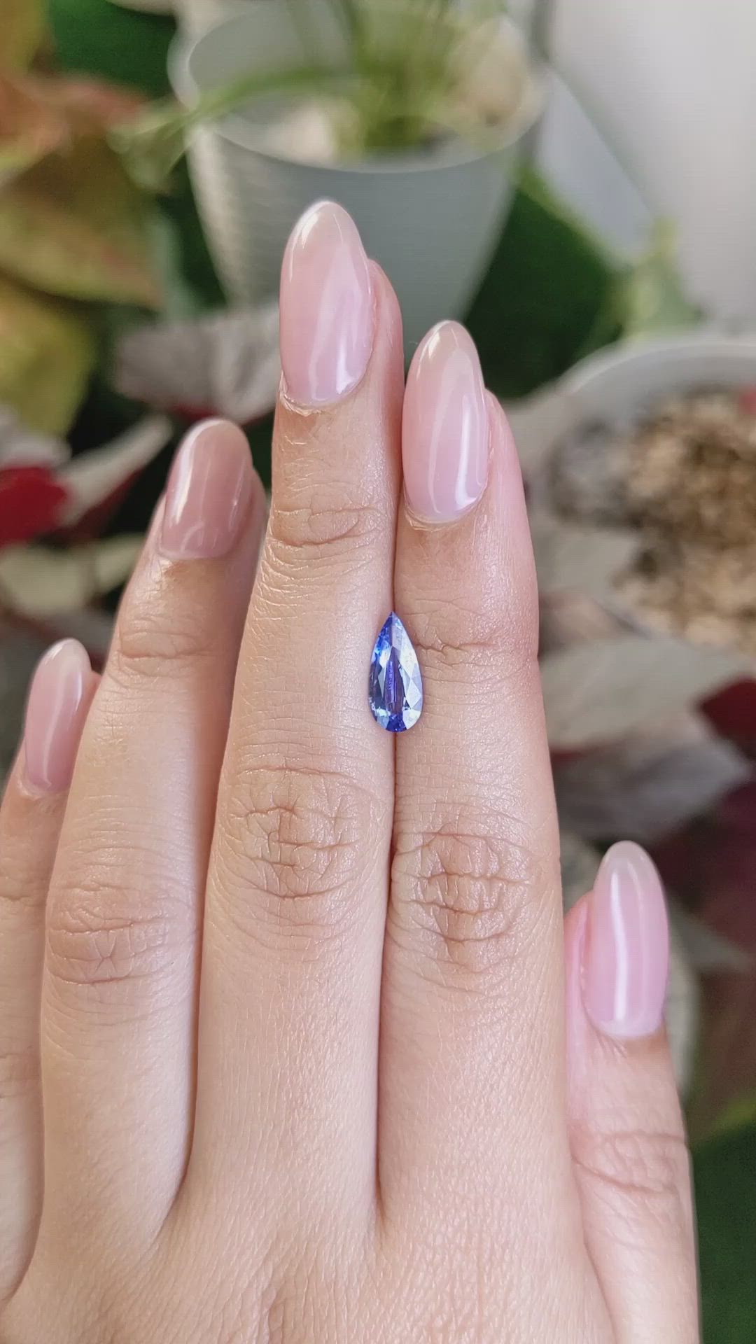 1.10 Ct. Blue Sapphire from Ceylon (Sri Lanka) Size Video