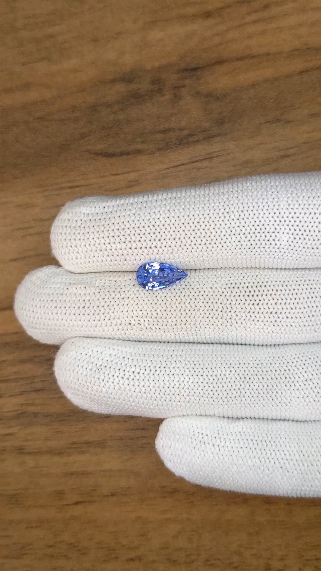 1.65 Ct. Blue Sapphire from Ceylon (Sri Lanka) Size Video