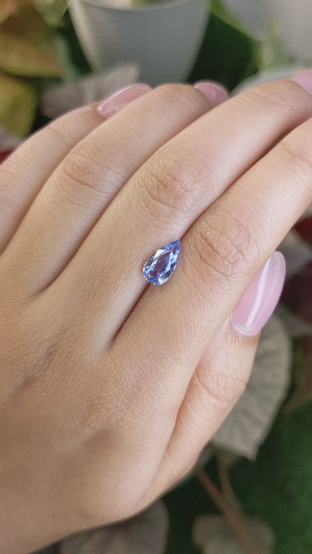 1.65 Ct. Blue Sapphire from Ceylon (Sri Lanka) Size Video