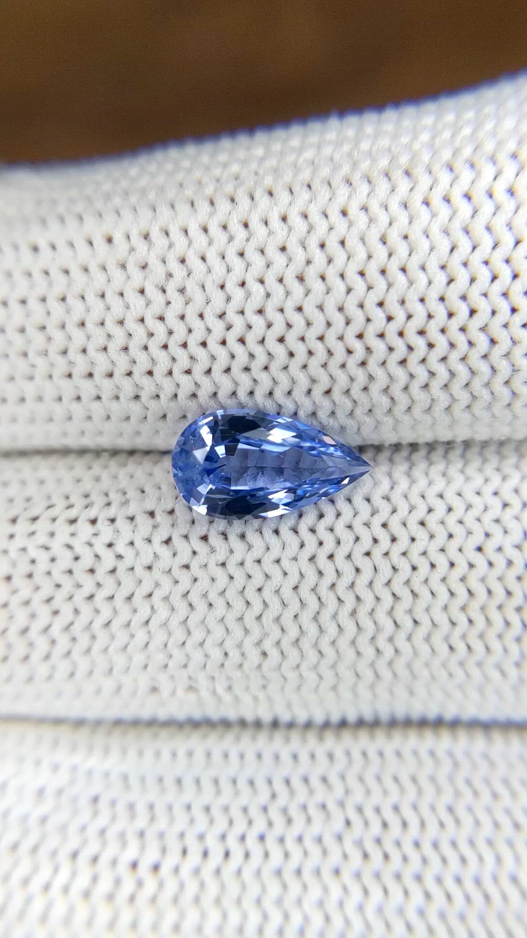 1.65 Ct. Blue Sapphire from Ceylon (Sri Lanka) Size Video