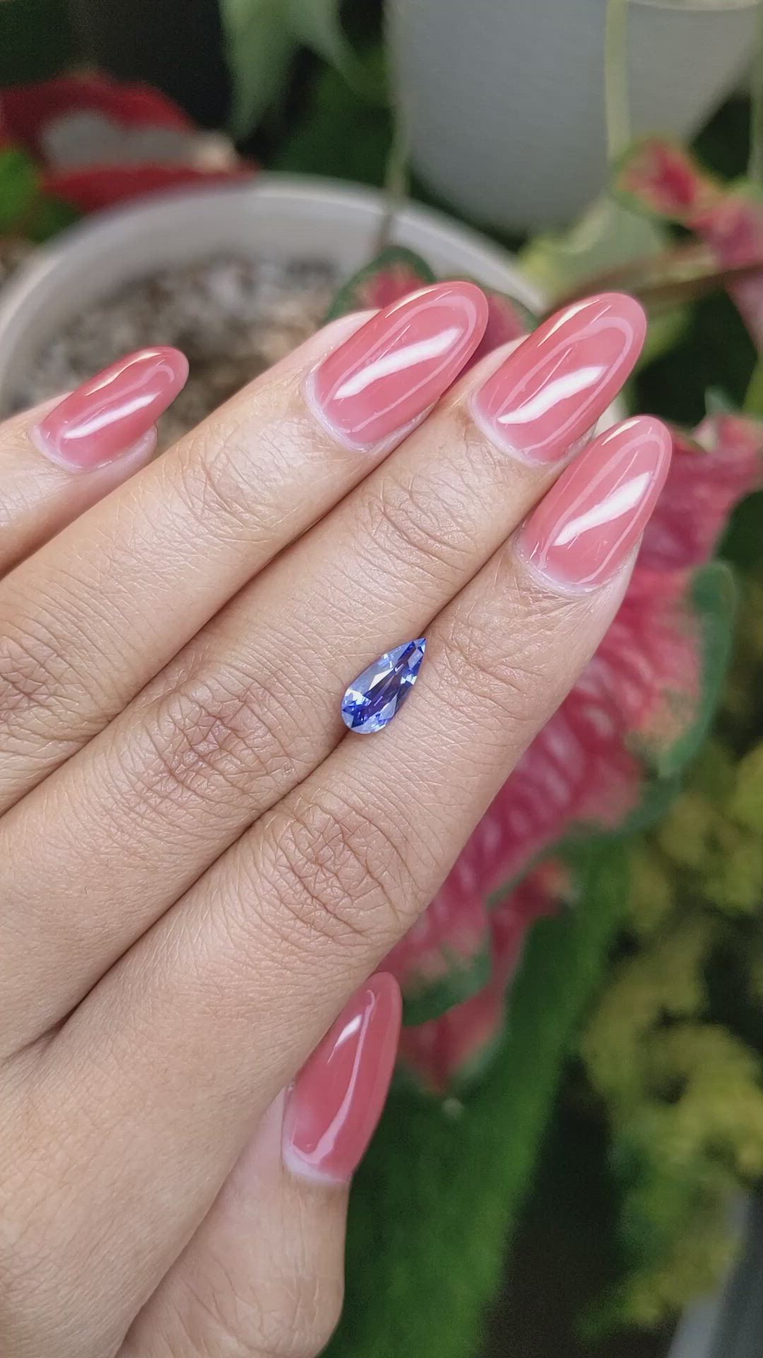 1.09 Ct. Blue Sapphire from Ceylon (Sri Lanka) Size Video