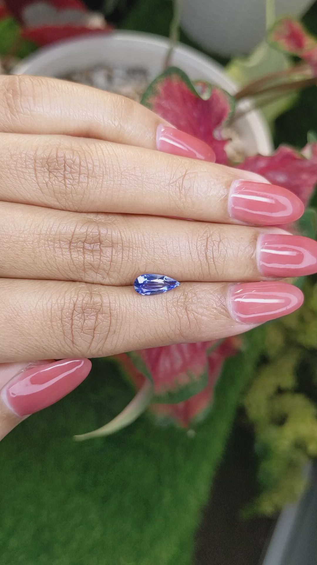 1.09 Ct. Blue Sapphire from Ceylon (Sri Lanka) Size Video