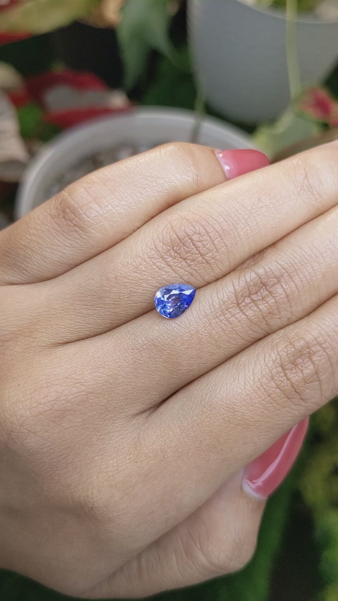 1.14 Ct. Blue Sapphire from Ceylon (Sri Lanka) Size Video