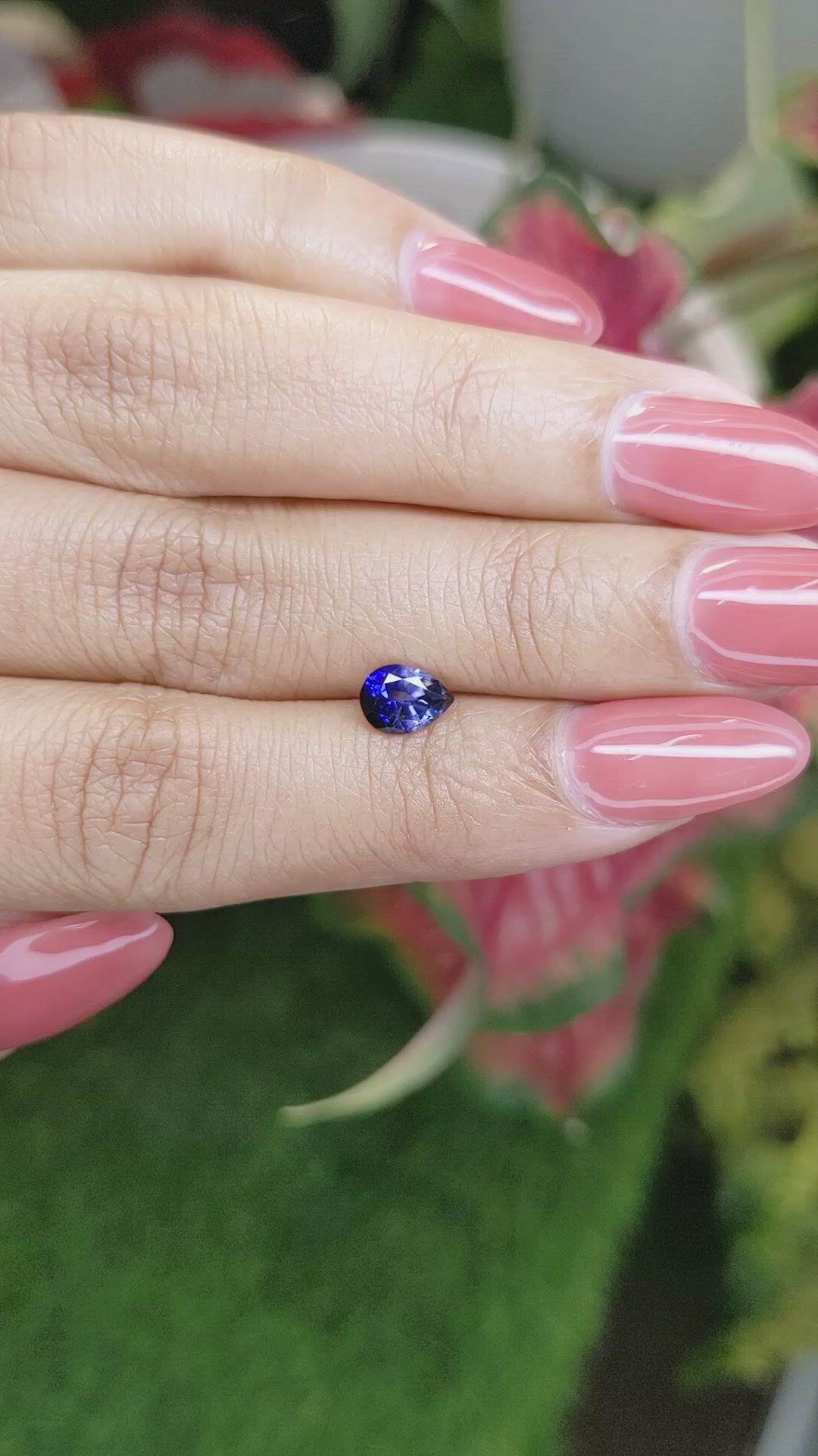 0.87 Ct. Blue Sapphire from Ceylon (Sri Lanka) Size Video