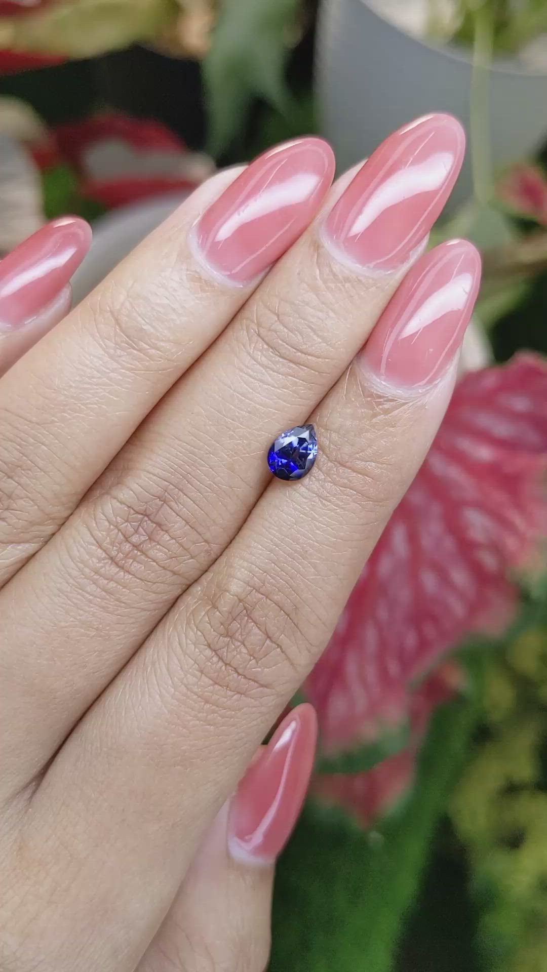 0.87 Ct. Blue Sapphire from Ceylon (Sri Lanka) Size Video
