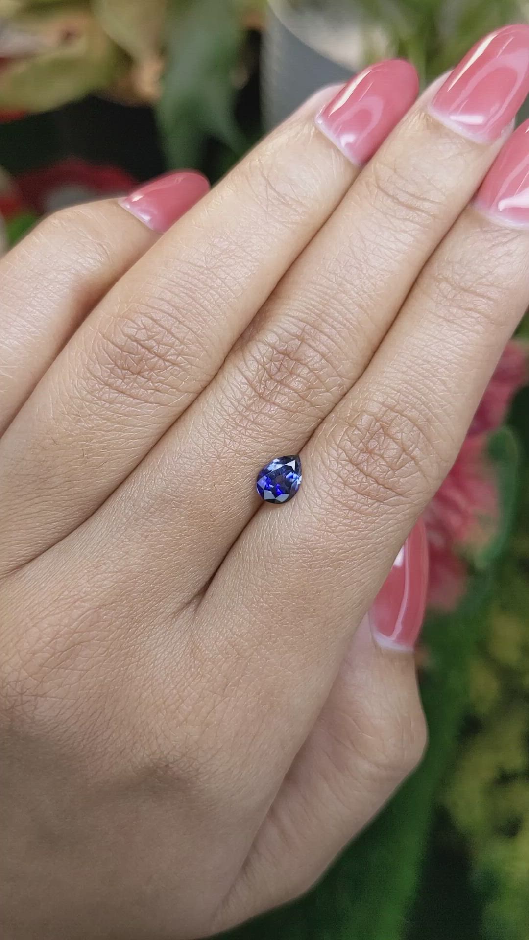 0.87 Ct. Blue Sapphire from Ceylon (Sri Lanka) Size Video