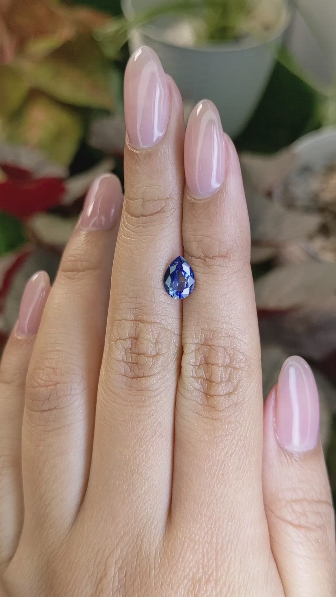 1.30 Ct. Blue Sapphire from Ceylon (Sri Lanka) Size Video