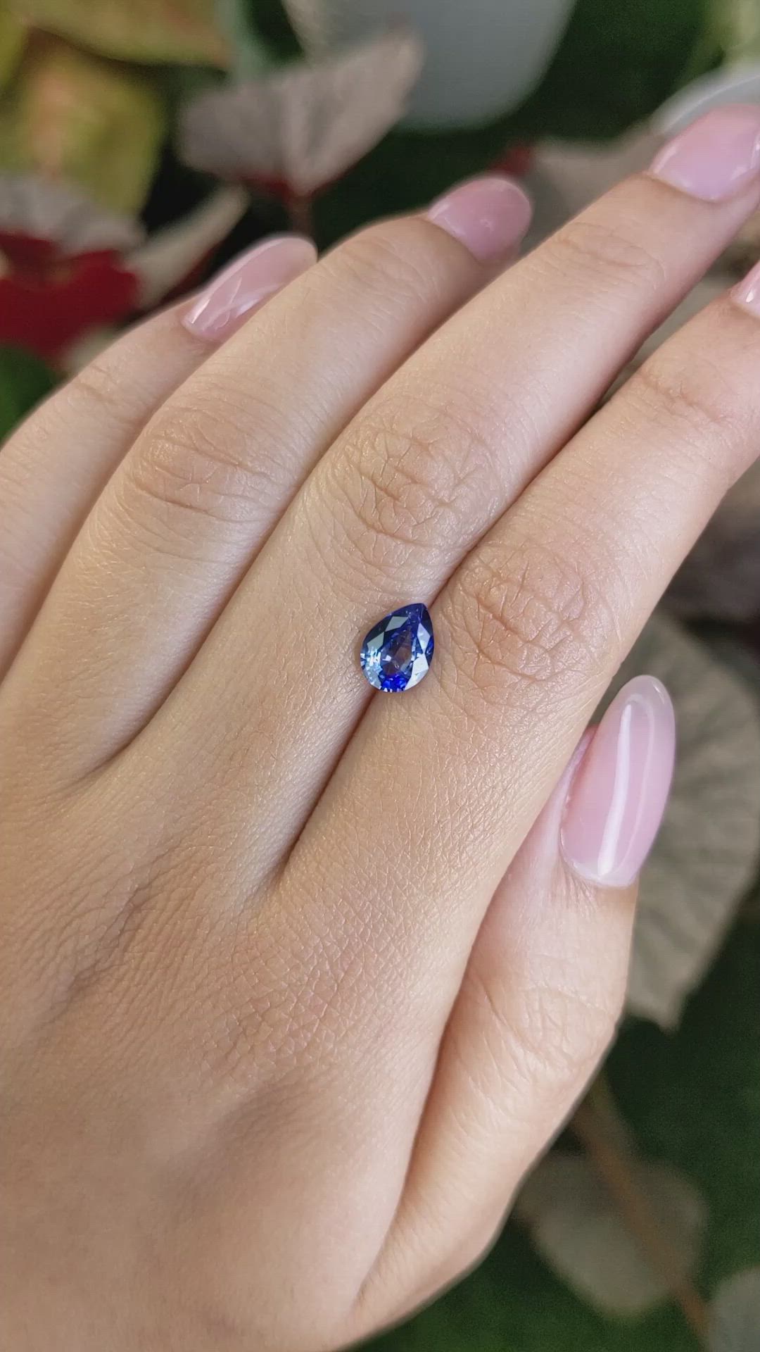 1.30 Ct. Blue Sapphire from Ceylon (Sri Lanka) Size Video
