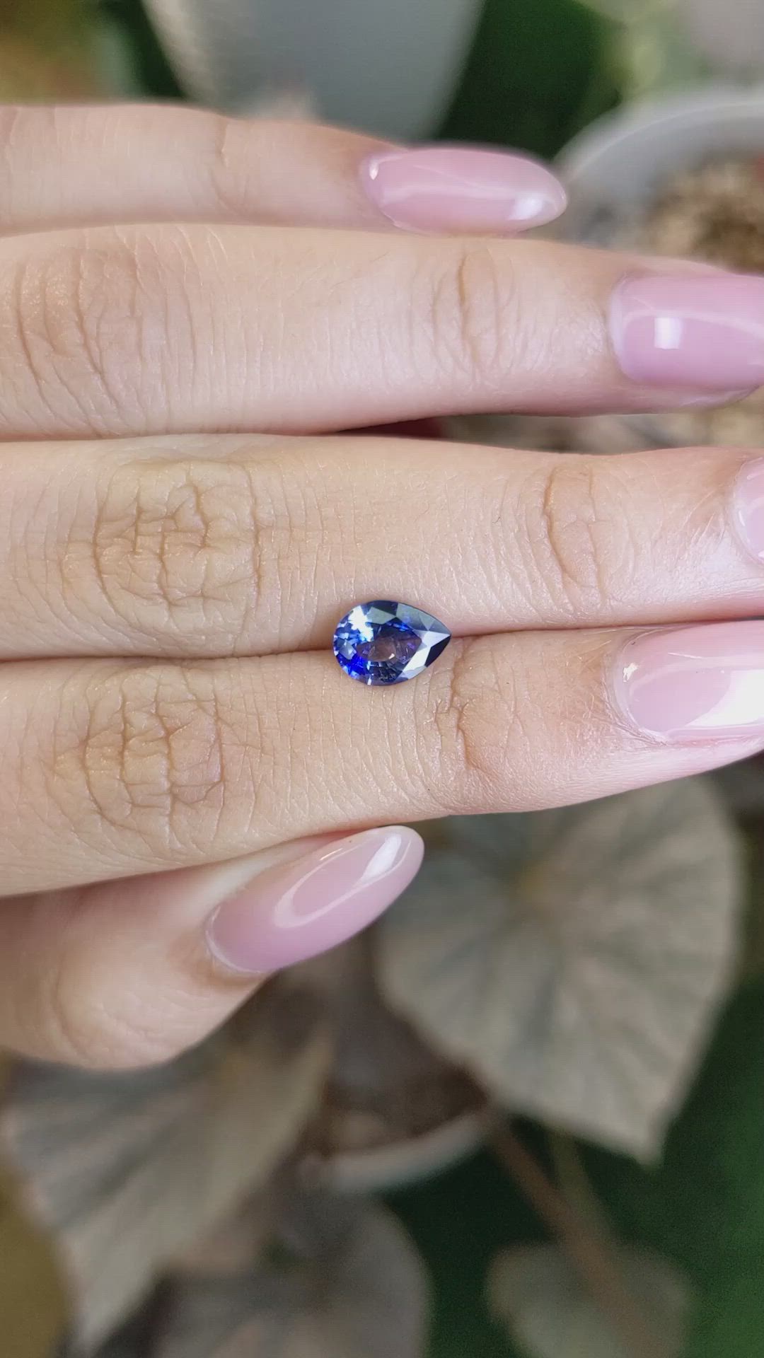 1.30 Ct. Blue Sapphire from Ceylon (Sri Lanka) Size Video