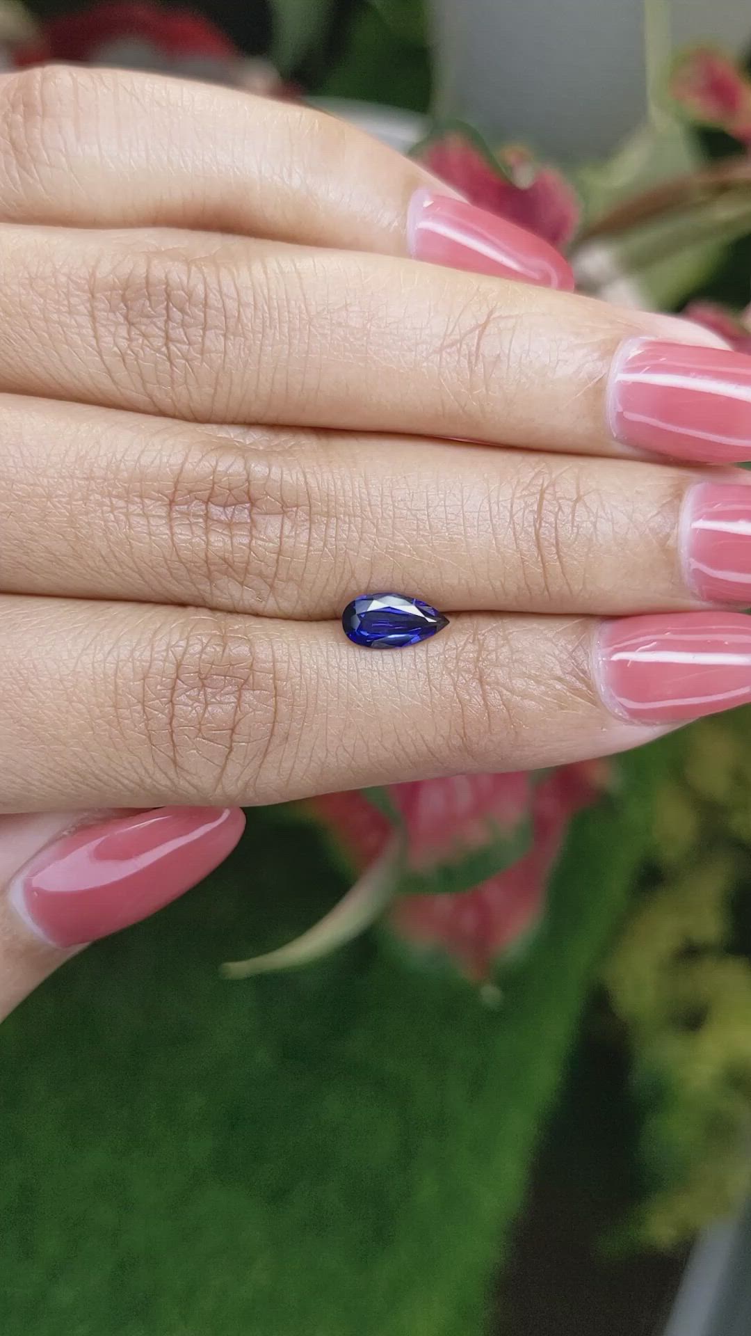0.84 Ct. Blue Sapphire from Ceylon (Sri Lanka) Size Video