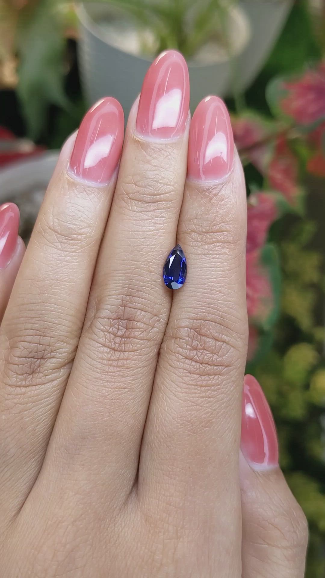0.84 Ct. Blue Sapphire from Ceylon (Sri Lanka) Size Video