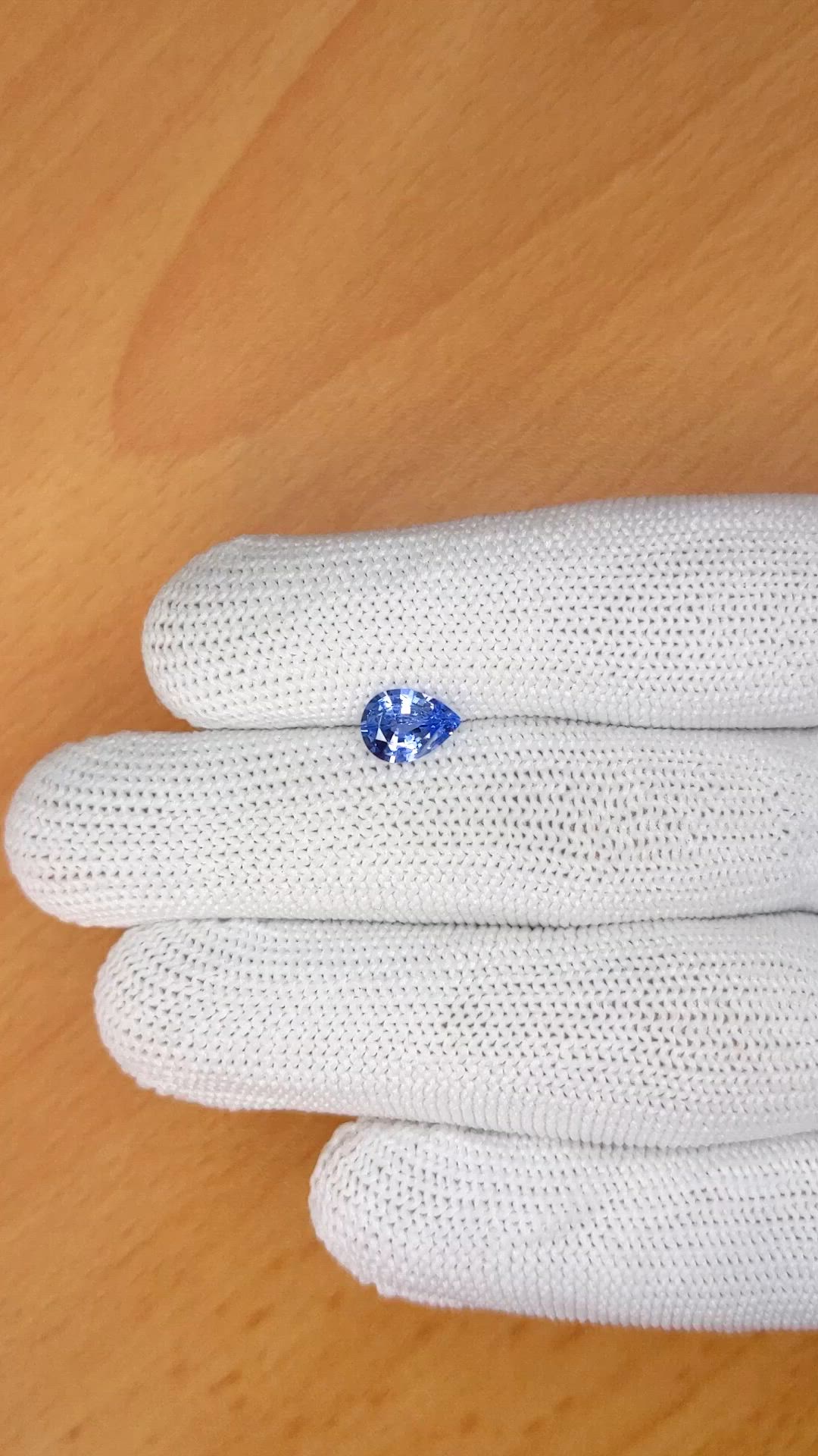 1.20 Ct. Blue Sapphire from Ceylon (Sri Lanka) Size Video