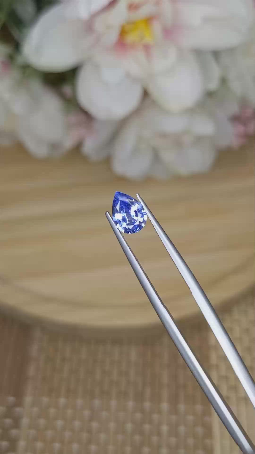 1.20 Ct. Blue Sapphire from Ceylon (Sri Lanka) Size Video