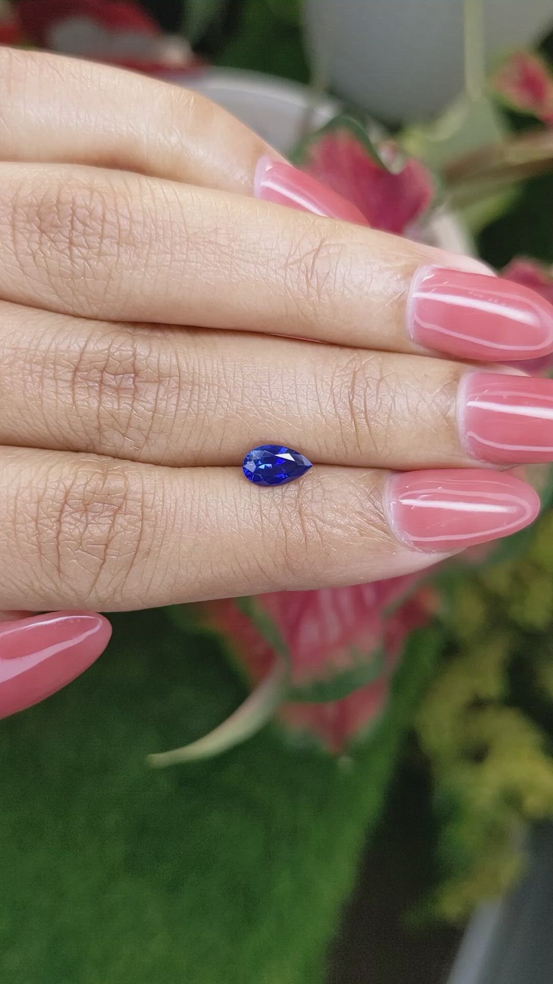 0.87 Ct. Blue Sapphire from Ceylon (Sri Lanka) Size Video