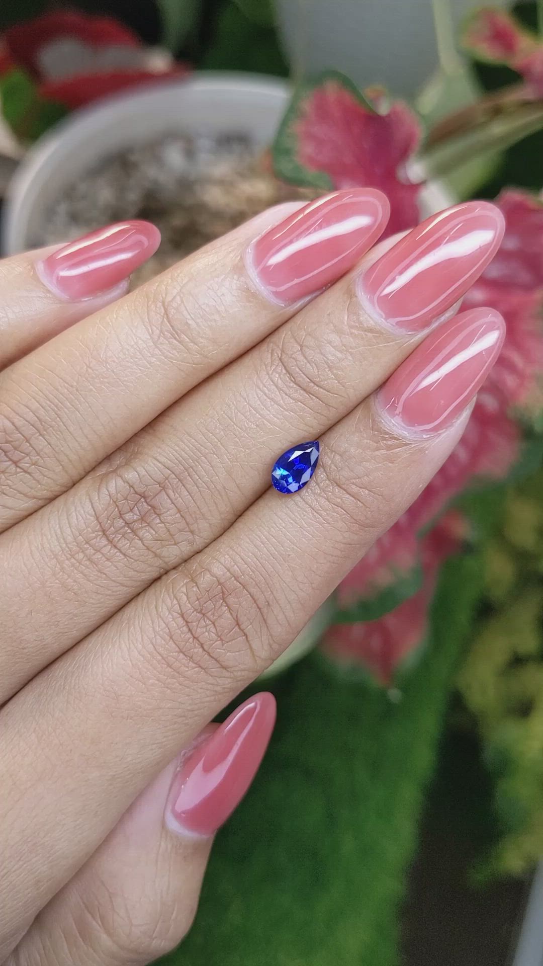 0.87 Ct. Blue Sapphire from Ceylon (Sri Lanka) Size Video