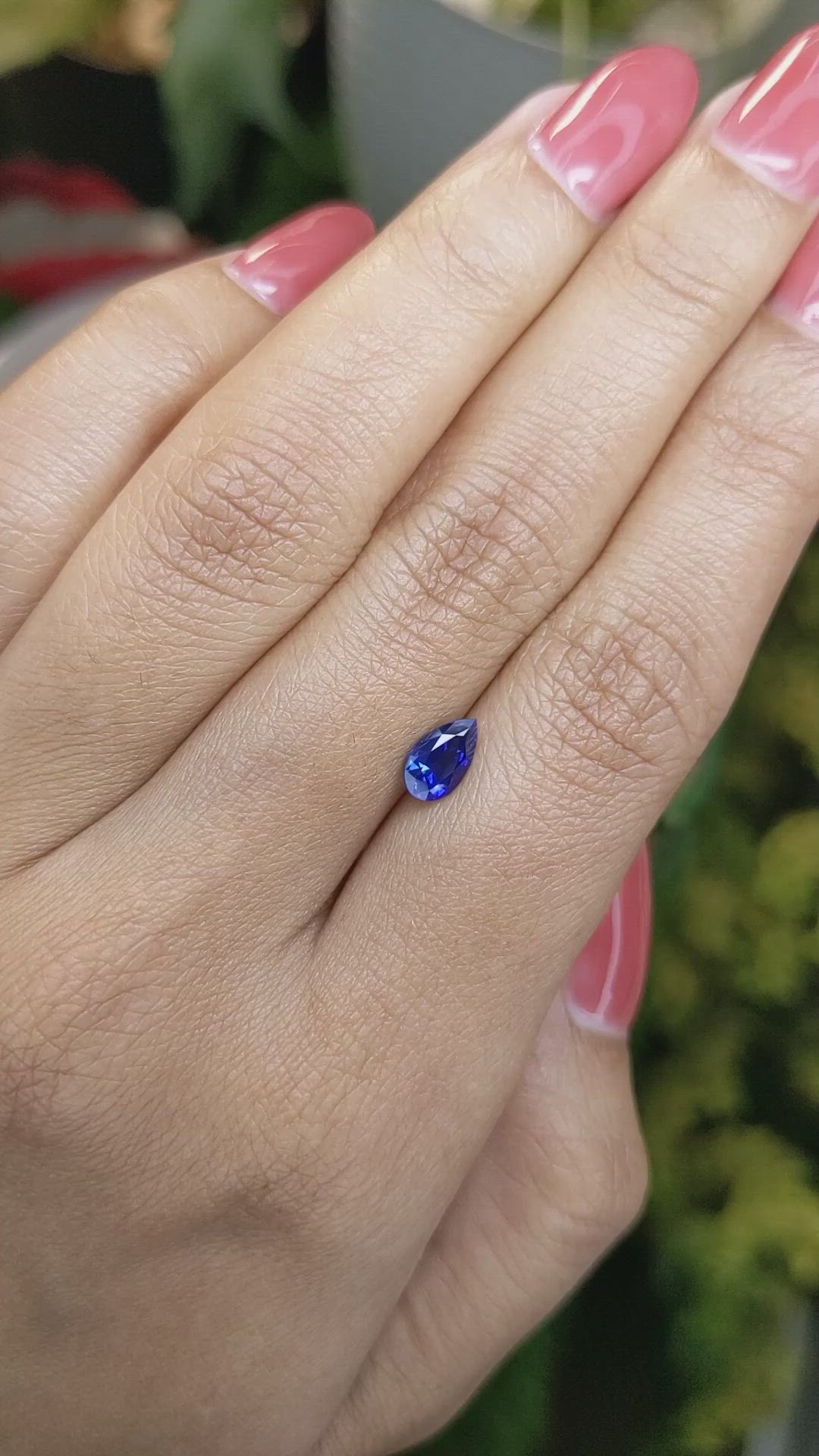 0.87 Ct. Blue Sapphire from Ceylon (Sri Lanka) Size Video