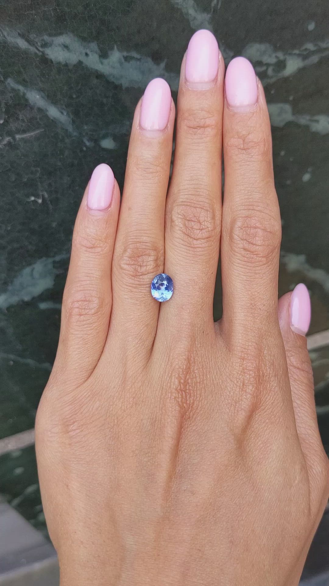 2.21 Ct. Blue Sapphire from Ceylon (Sri Lanka) Size Video
