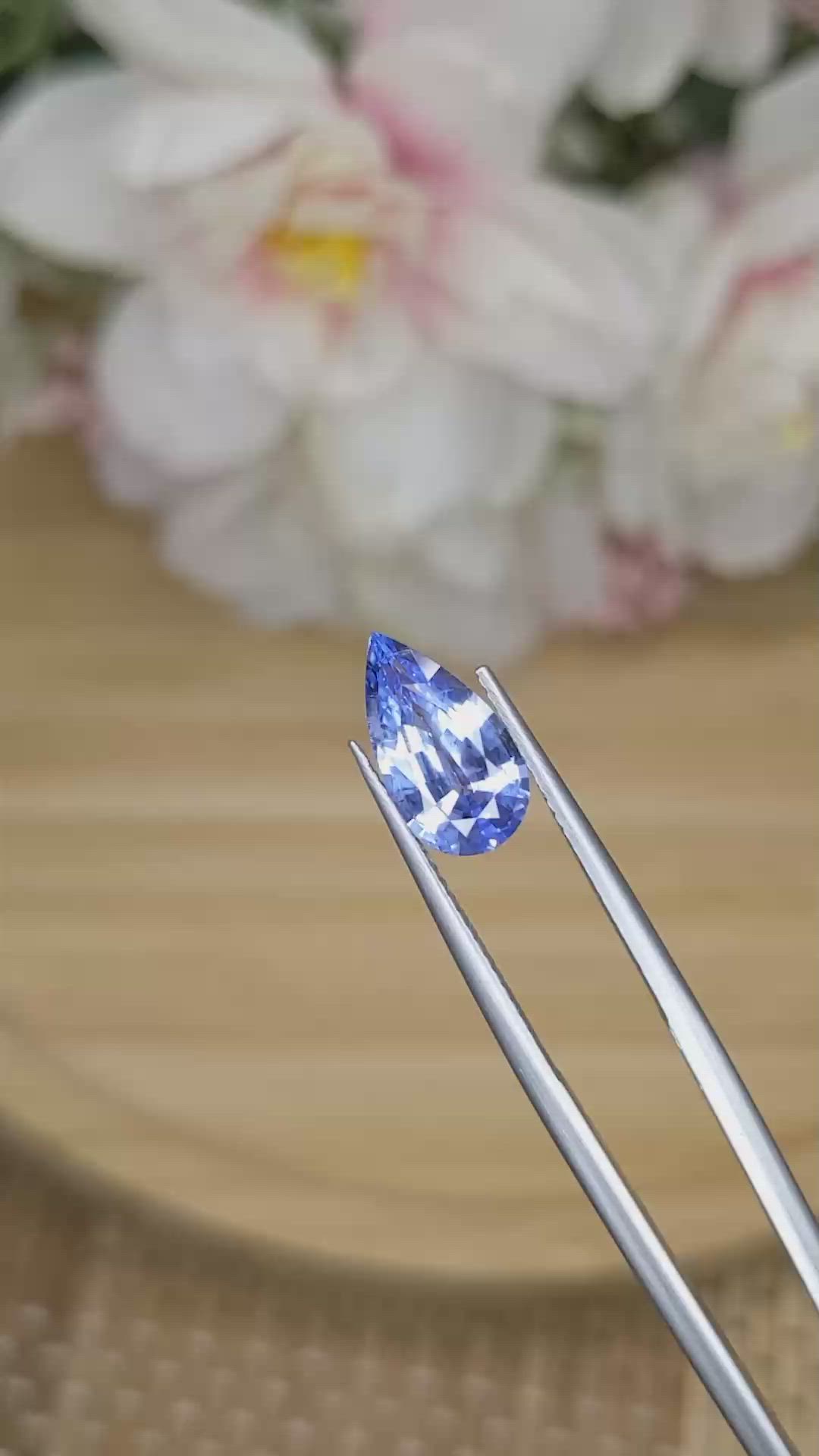 2.83 Ct. Blue Sapphire from Ceylon (Sri Lanka) Size Video