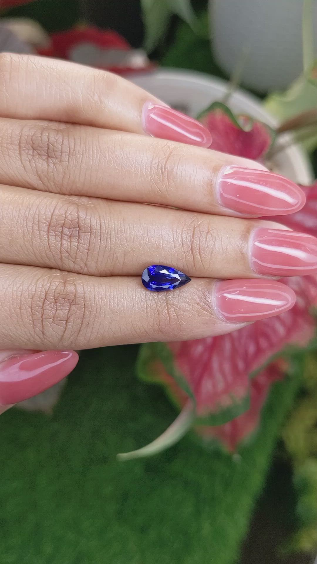 1.62 Ct. Blue Sapphire from Ceylon (Sri Lanka) Size Video
