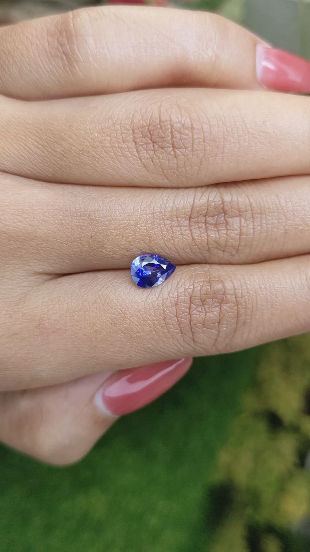 1.27 Ct. Blue Sapphire from Ceylon (Sri Lanka) Size Video