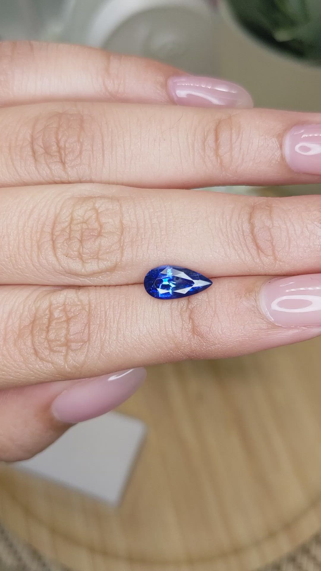 1.66 Ct. Blue Sapphire from Ceylon (Sri Lanka) Size Video