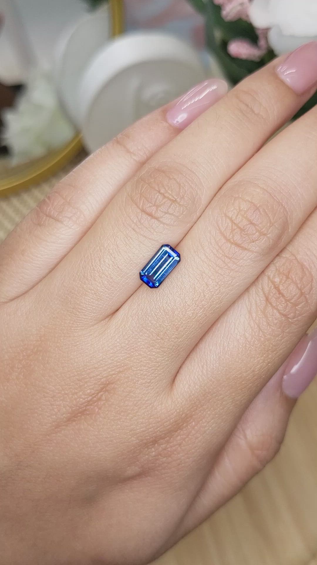 1.50 Ct. Blue Sapphire from Ceylon (Sri Lanka) Size Video