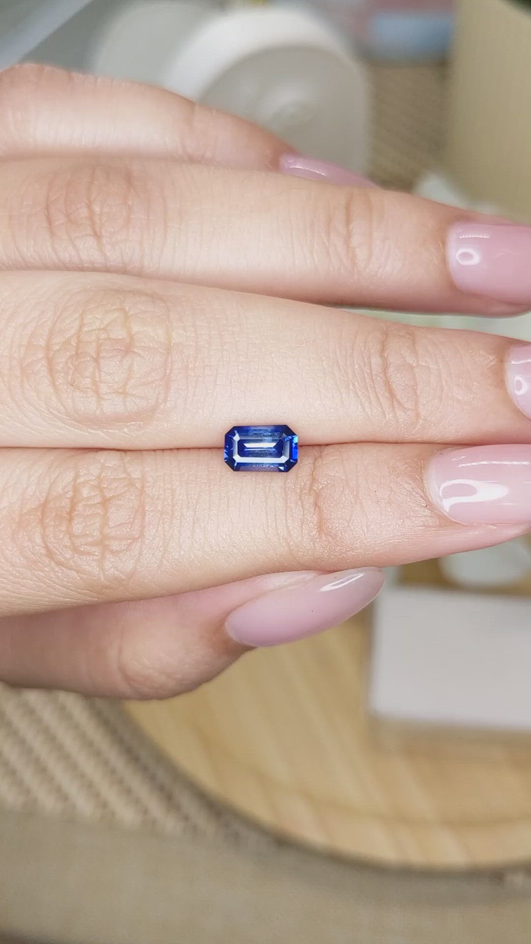0.98 Ct. Blue Sapphire from Ceylon (Sri Lanka) Size Video