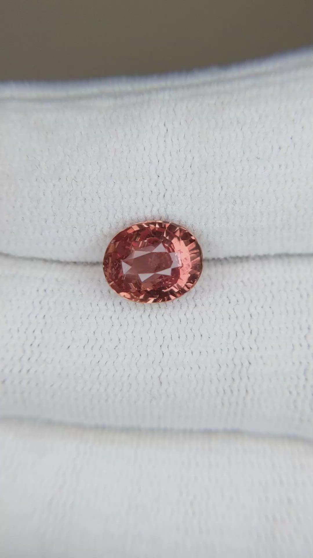 3.06 Ct. Padparadscha Sapphire from Madagascar Size Video