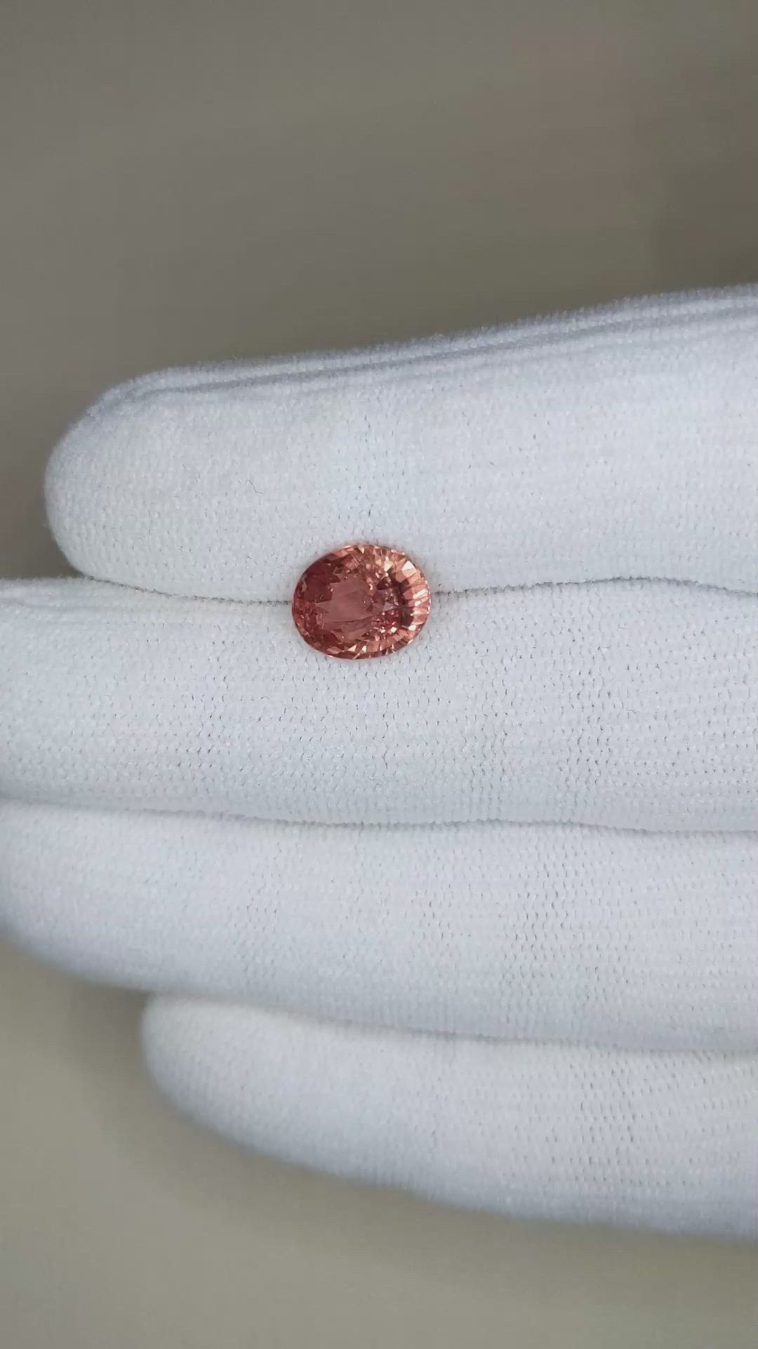 3.06 Ct. Padparadscha Sapphire from Madagascar Size Video