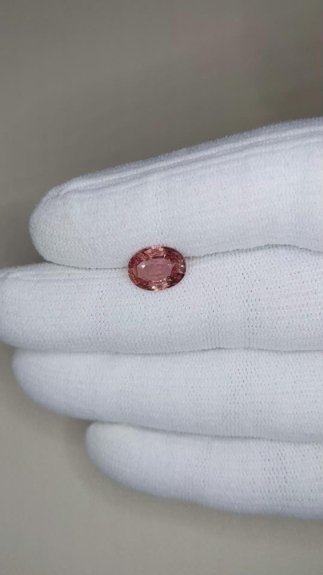 2.53 Ct. Padparadscha Sapphire from Madagascar Size Video