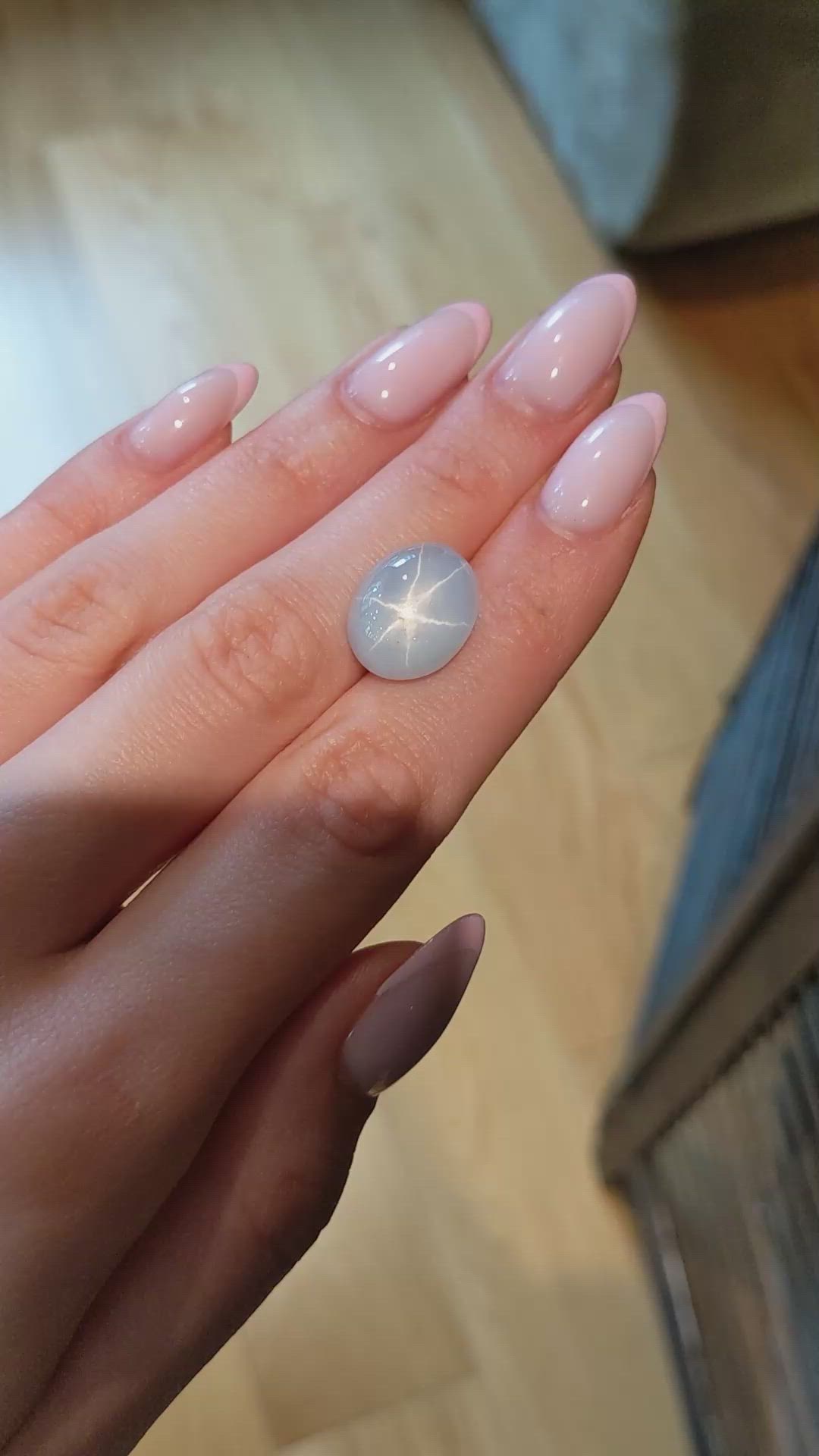23.95 Ct. Greyish Blue Star Sapphire from Ceylon (Sri Lanka) Size Video