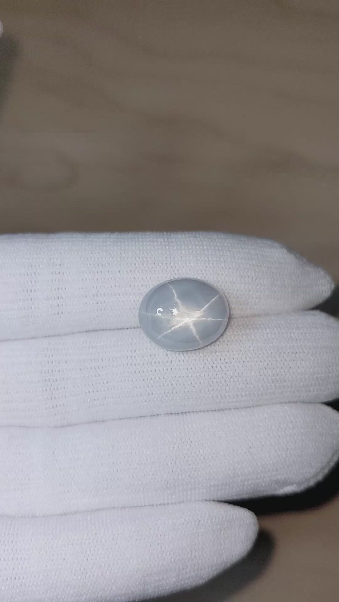 23.95 Ct. Greyish Blue Star Sapphire from Ceylon (Sri Lanka) Size Video