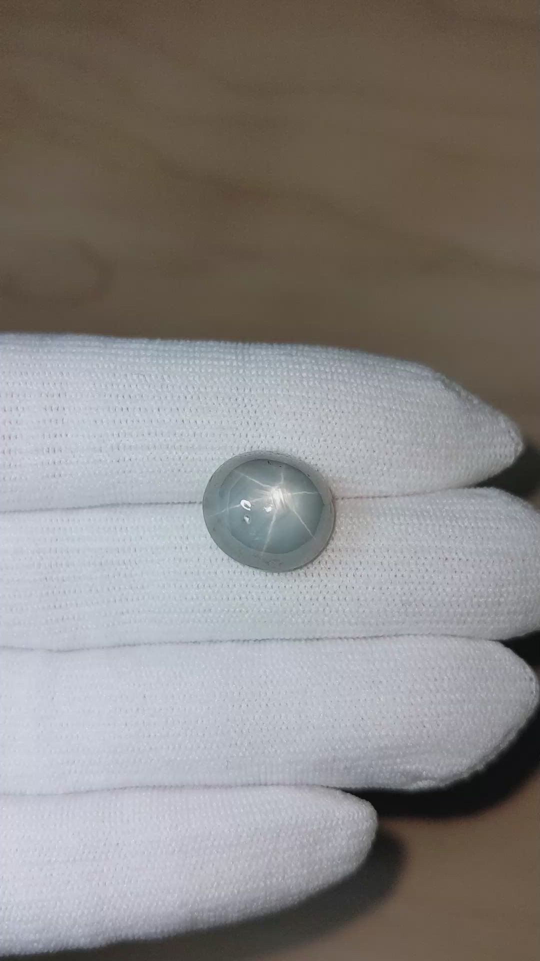 18.88 Ct. Greyish Blue Star Sapphire from Ceylon (Sri Lanka) Size Video