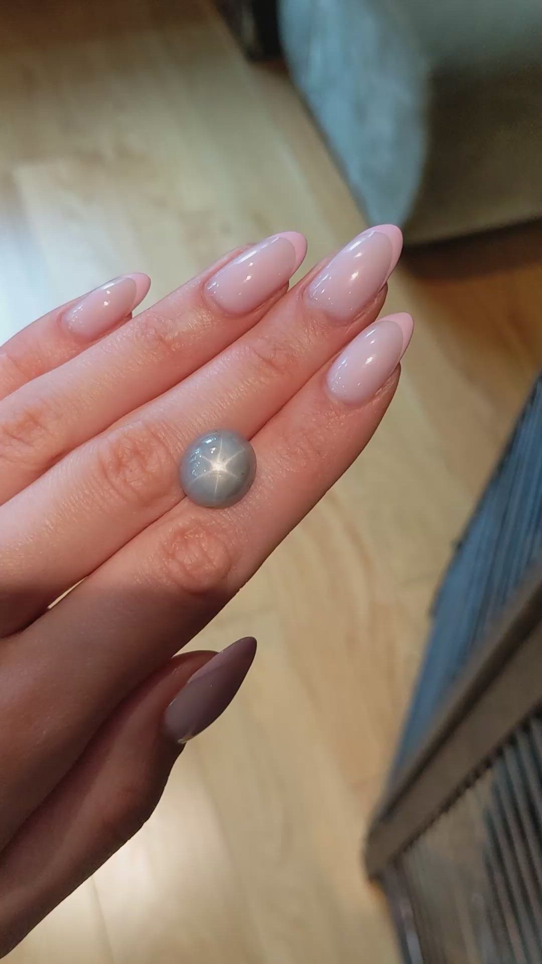 18.88 Ct. Greyish Blue Star Sapphire from Ceylon (Sri Lanka) Size Video