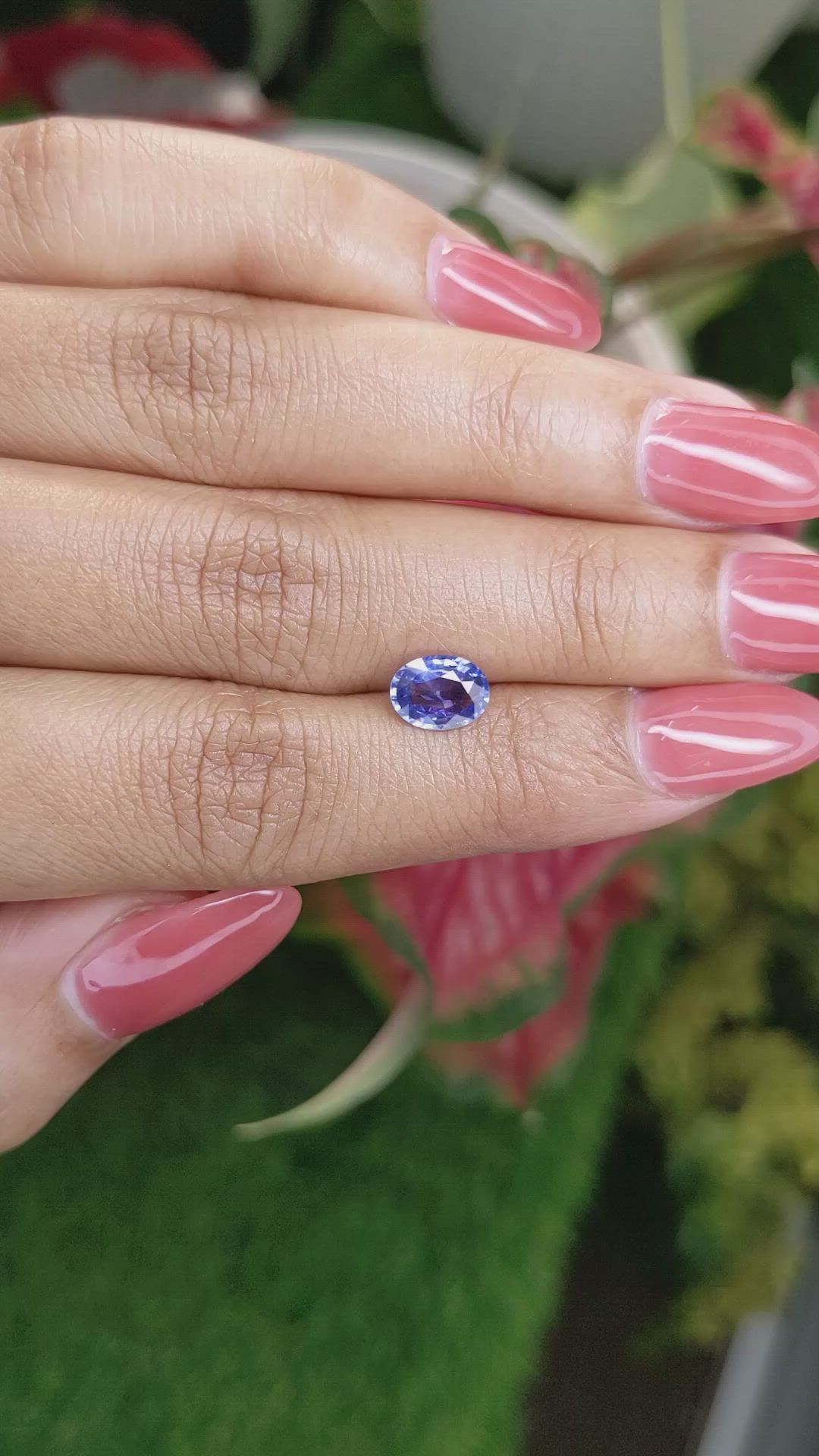 1.13 Ct. Blue Sapphire from Ceylon (Sri Lanka) Size Video