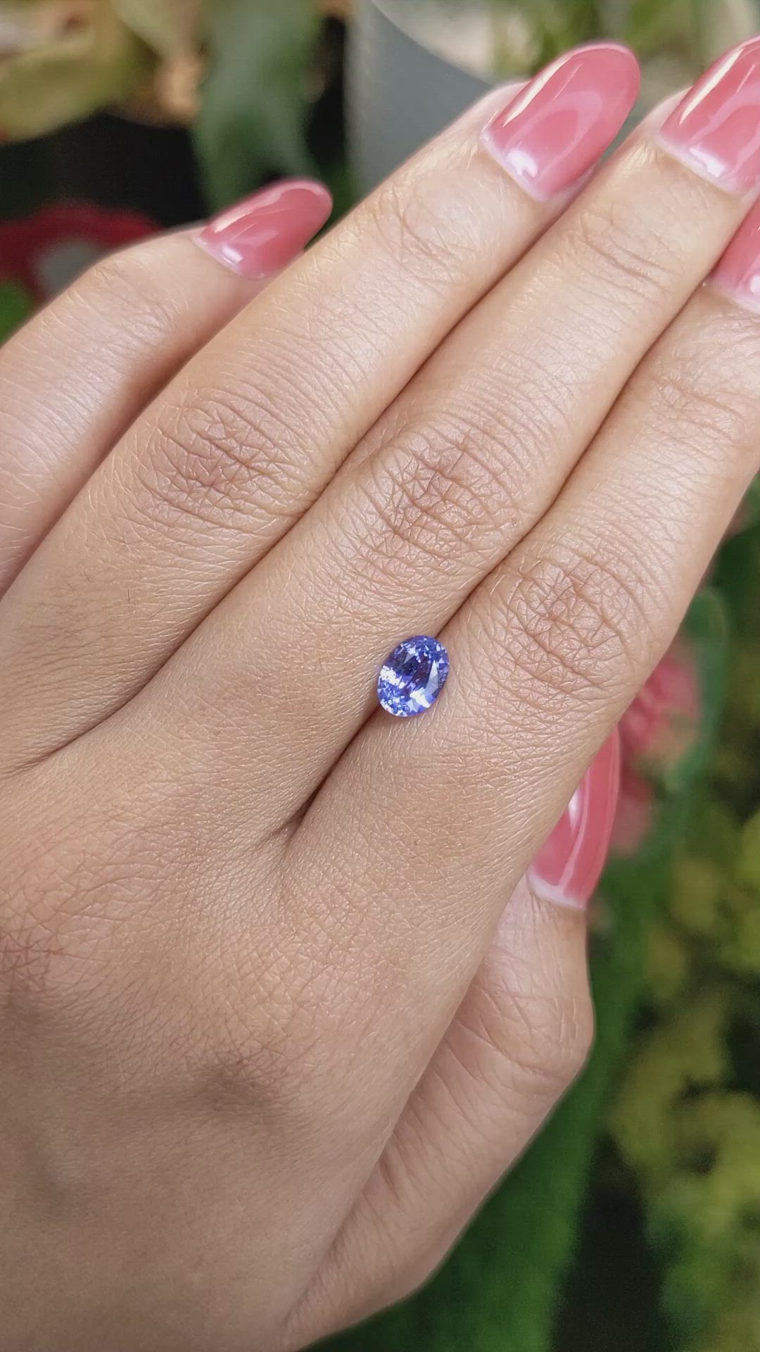 1.10 Ct. Blue Sapphire from Ceylon (Sri Lanka) Size Video