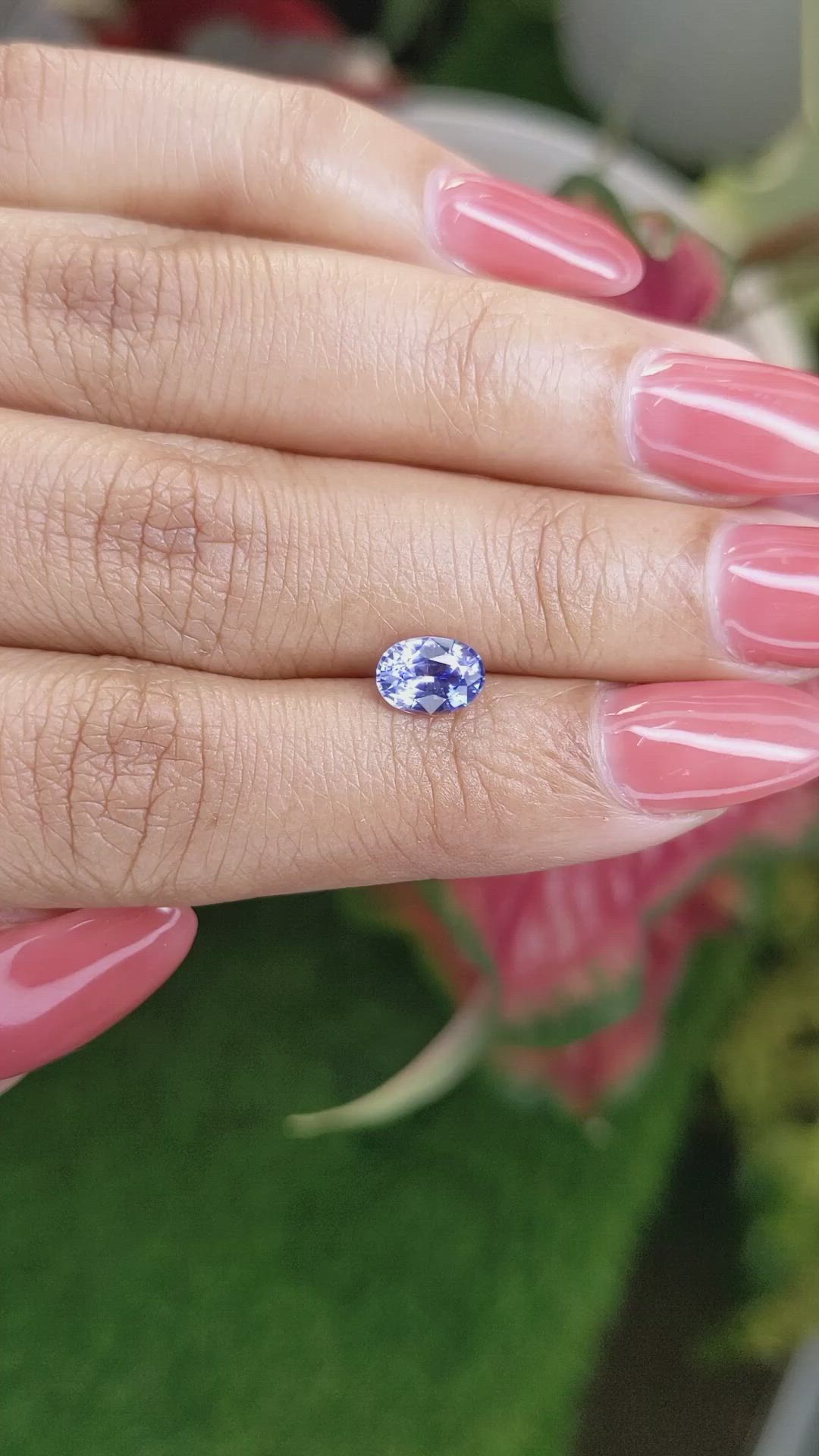 1.23 Ct. Blue Sapphire from Ceylon (Sri Lanka) Size Video
