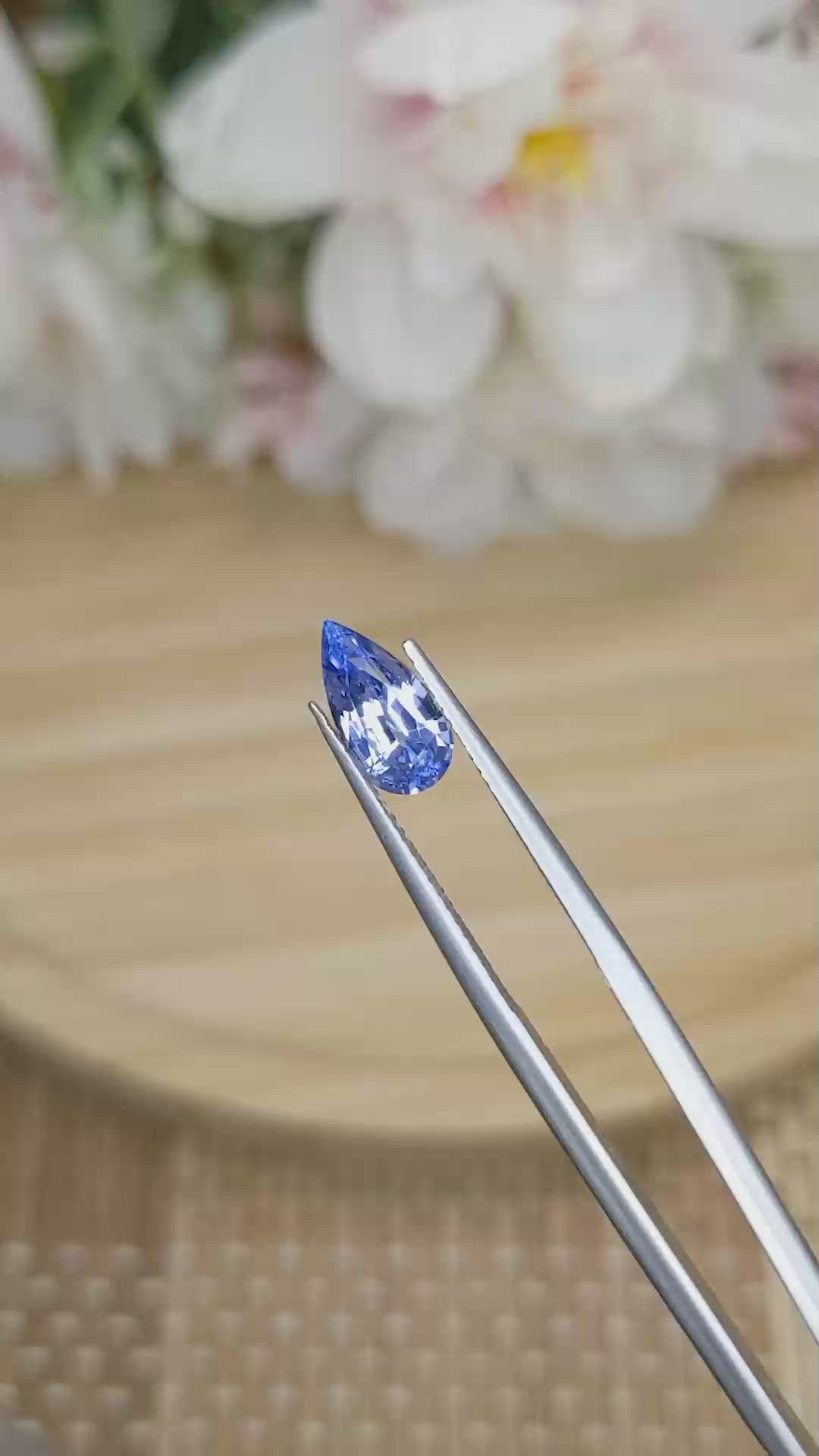 2.03 Ct. Blue Sapphire from Ceylon (Sri Lanka) Size Video