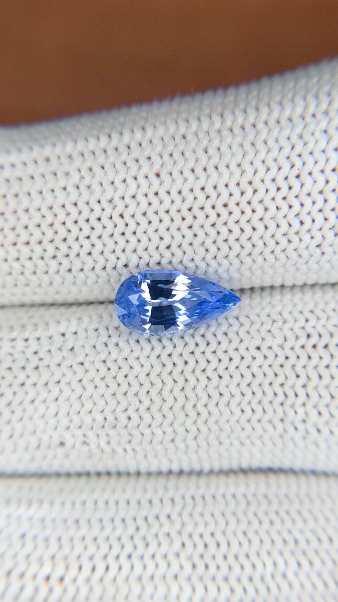 2.03 Ct. Blue Sapphire from Ceylon (Sri Lanka) Size Video