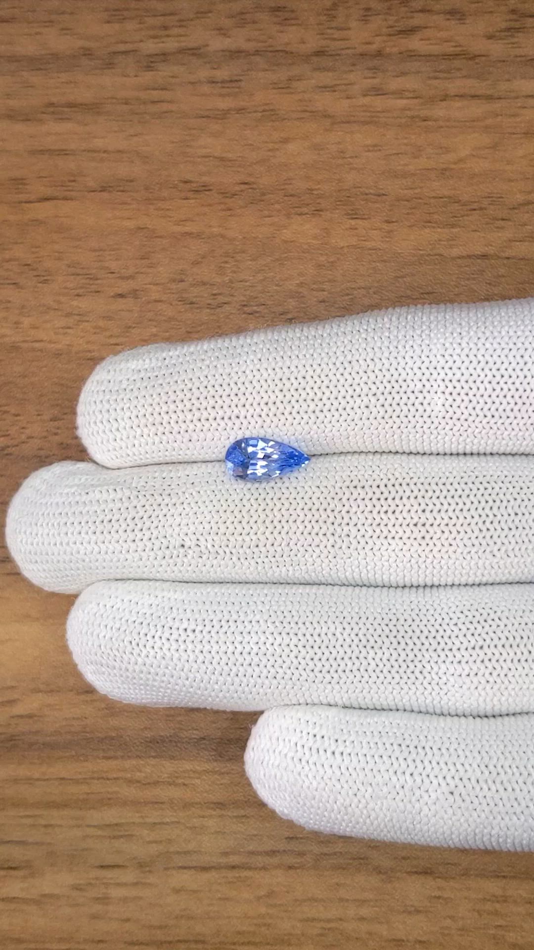 2.03 Ct. Blue Sapphire from Ceylon (Sri Lanka) Size Video