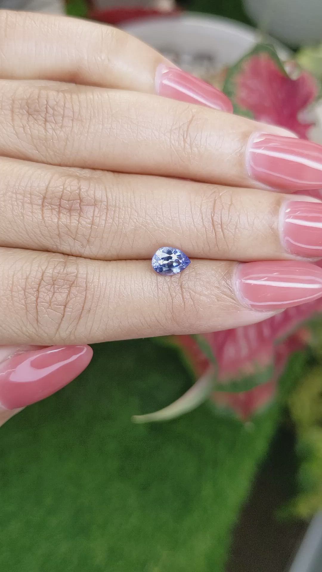 0.97 Ct. Blue Sapphire from Ceylon (Sri Lanka) Size Video