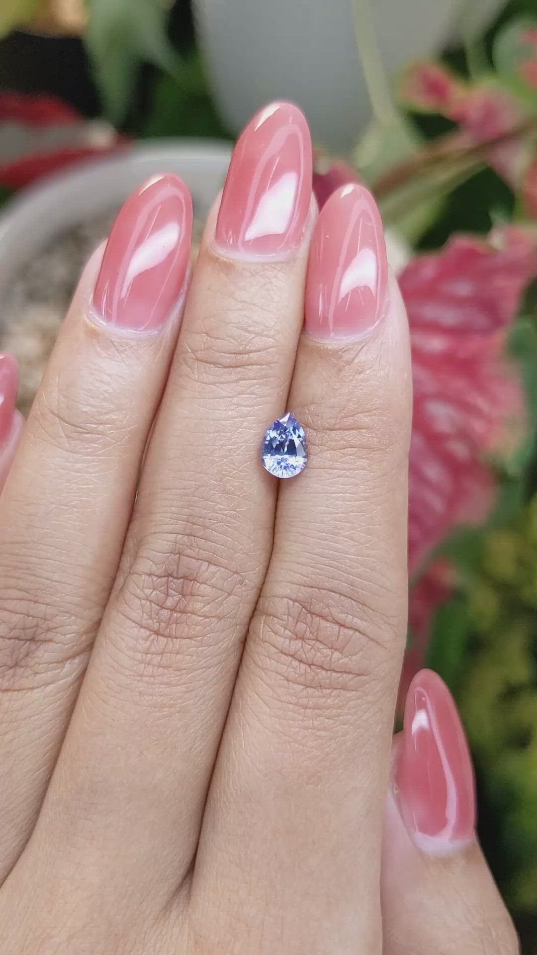 0.97 Ct. Blue Sapphire from Ceylon (Sri Lanka) Size Video
