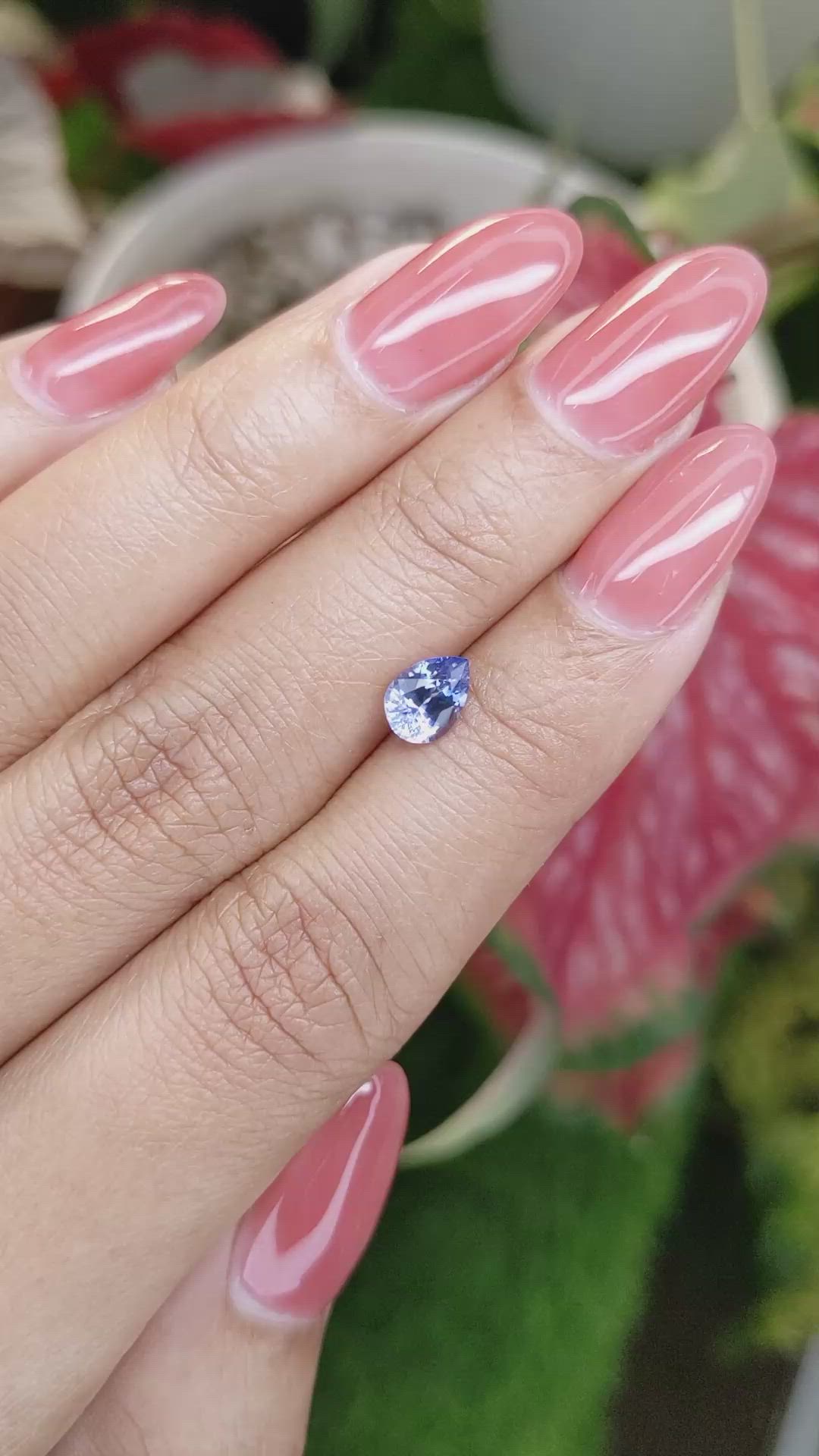 0.97 Ct. Blue Sapphire from Ceylon (Sri Lanka) Size Video