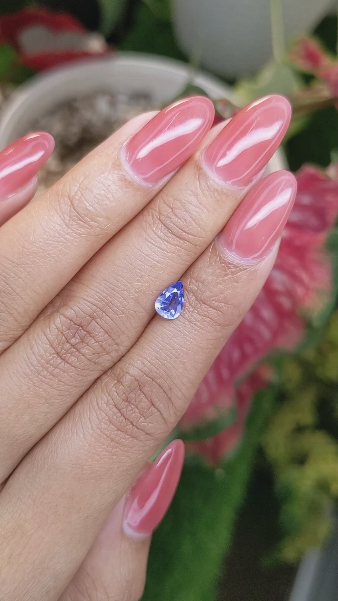 0.74 Ct. Blue Sapphire from Ceylon (Sri Lanka) Size Video
