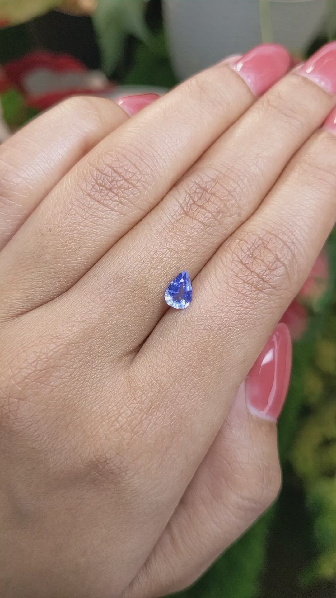 0.74 Ct. Blue Sapphire from Ceylon (Sri Lanka) Size Video