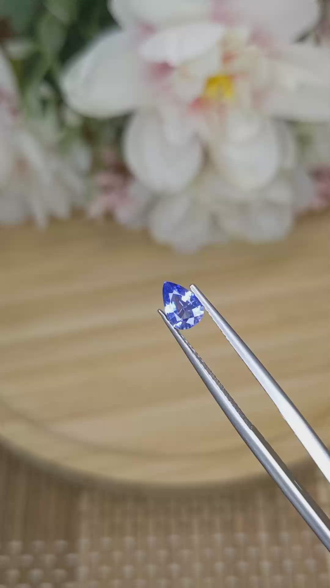 0.74 Ct. Blue Sapphire from Ceylon (Sri Lanka) Size Video