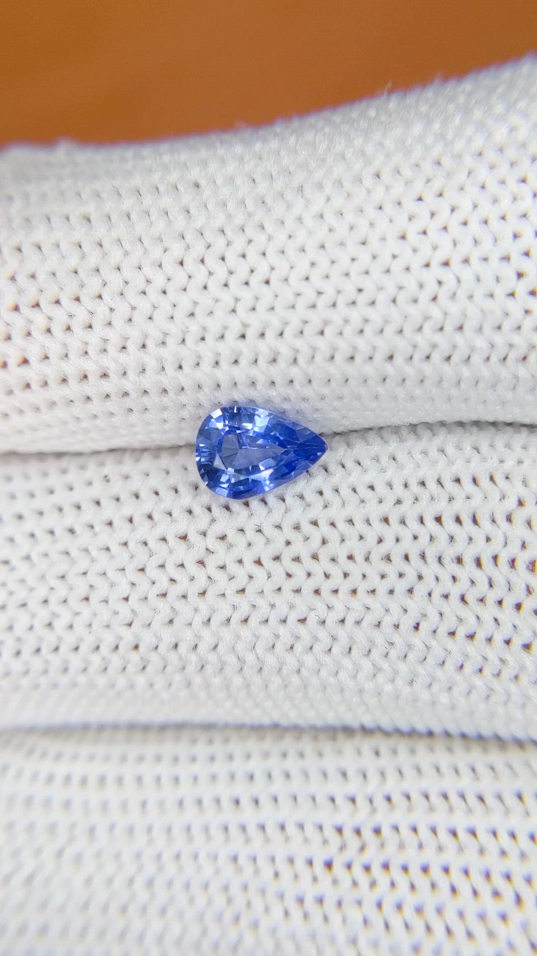 0.74 Ct. Blue Sapphire from Ceylon (Sri Lanka) Size Video