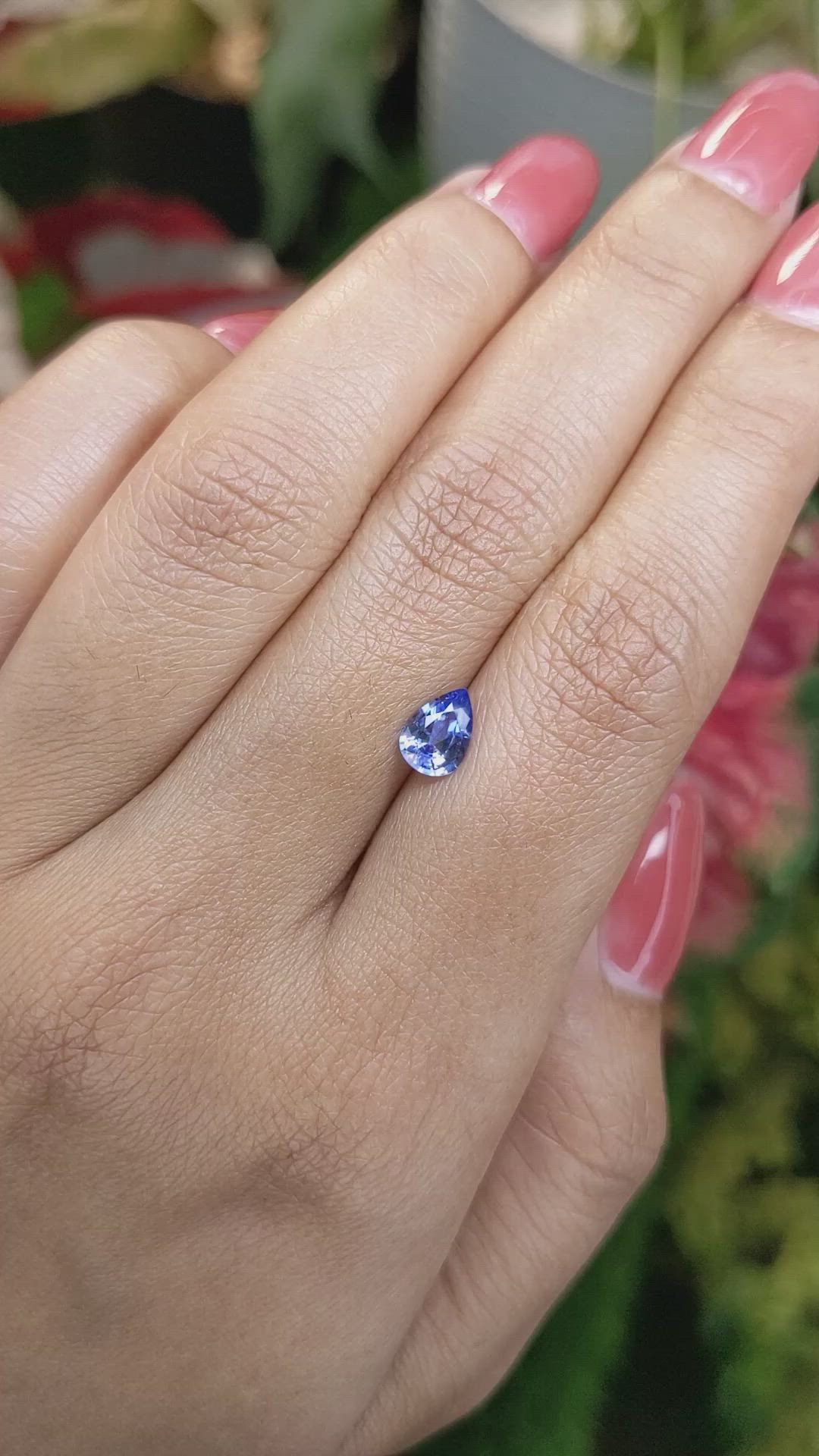 0.81 Ct. Blue Sapphire from Ceylon (Sri Lanka) Size Video